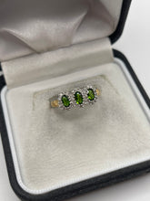 Load image into Gallery viewer, 9ct gold diopside and diamond ring
