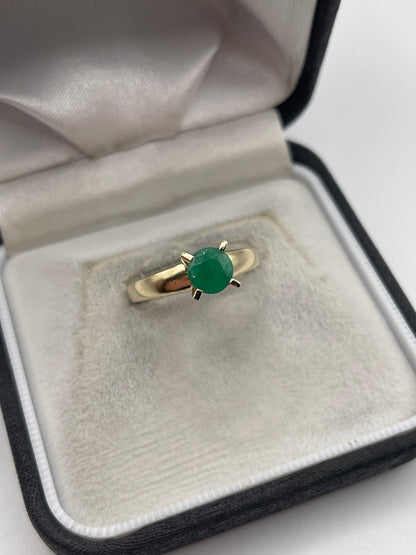 9ct gold emerald ring