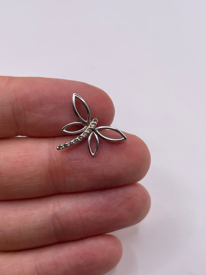 9ct white gold diamond pendant