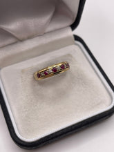 Load image into Gallery viewer, 9ct gold ruby and diamond ring
