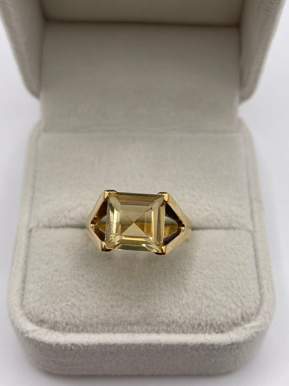 9ct gold citrine ring