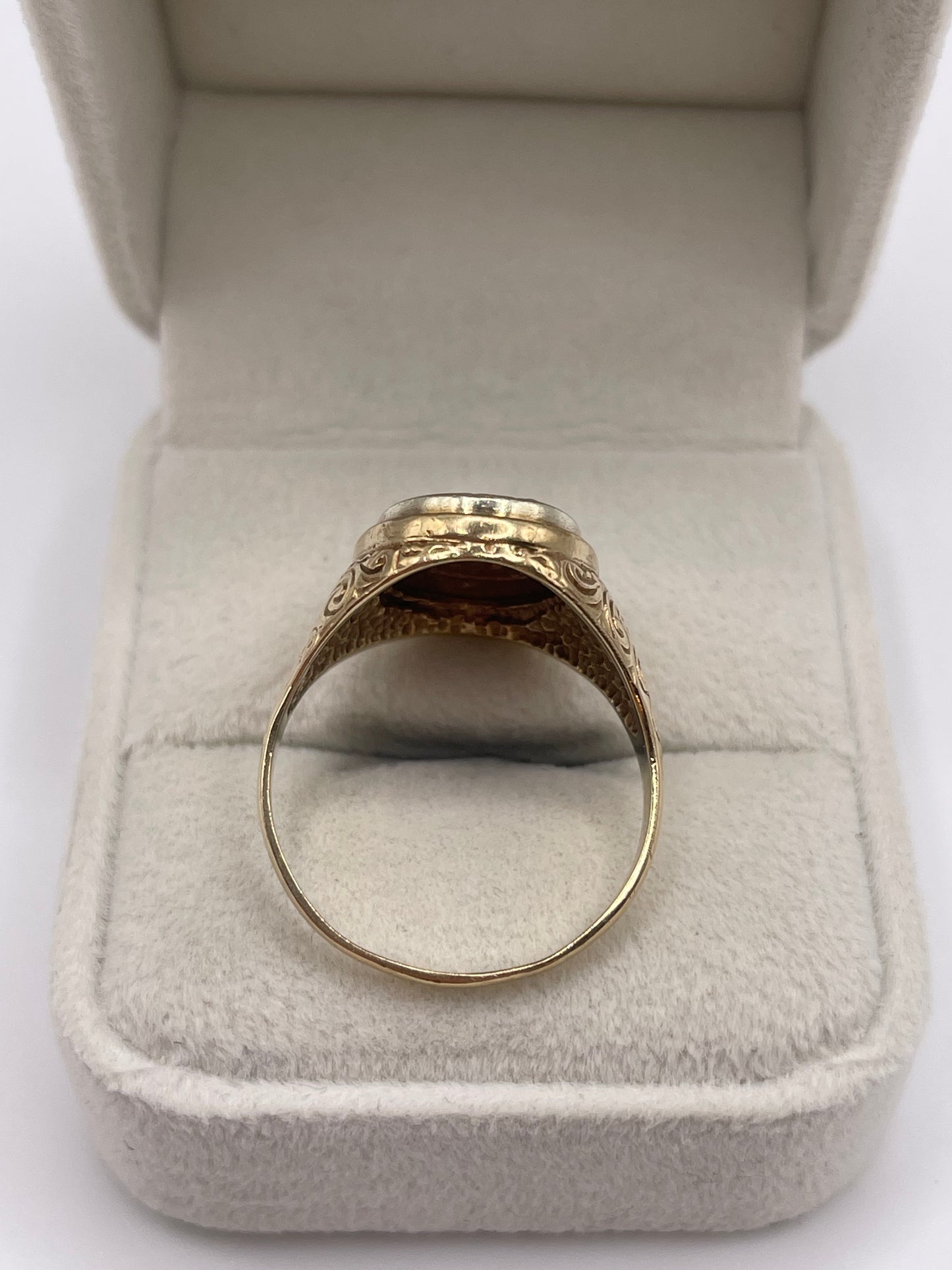 9ct gold diamond signet ring