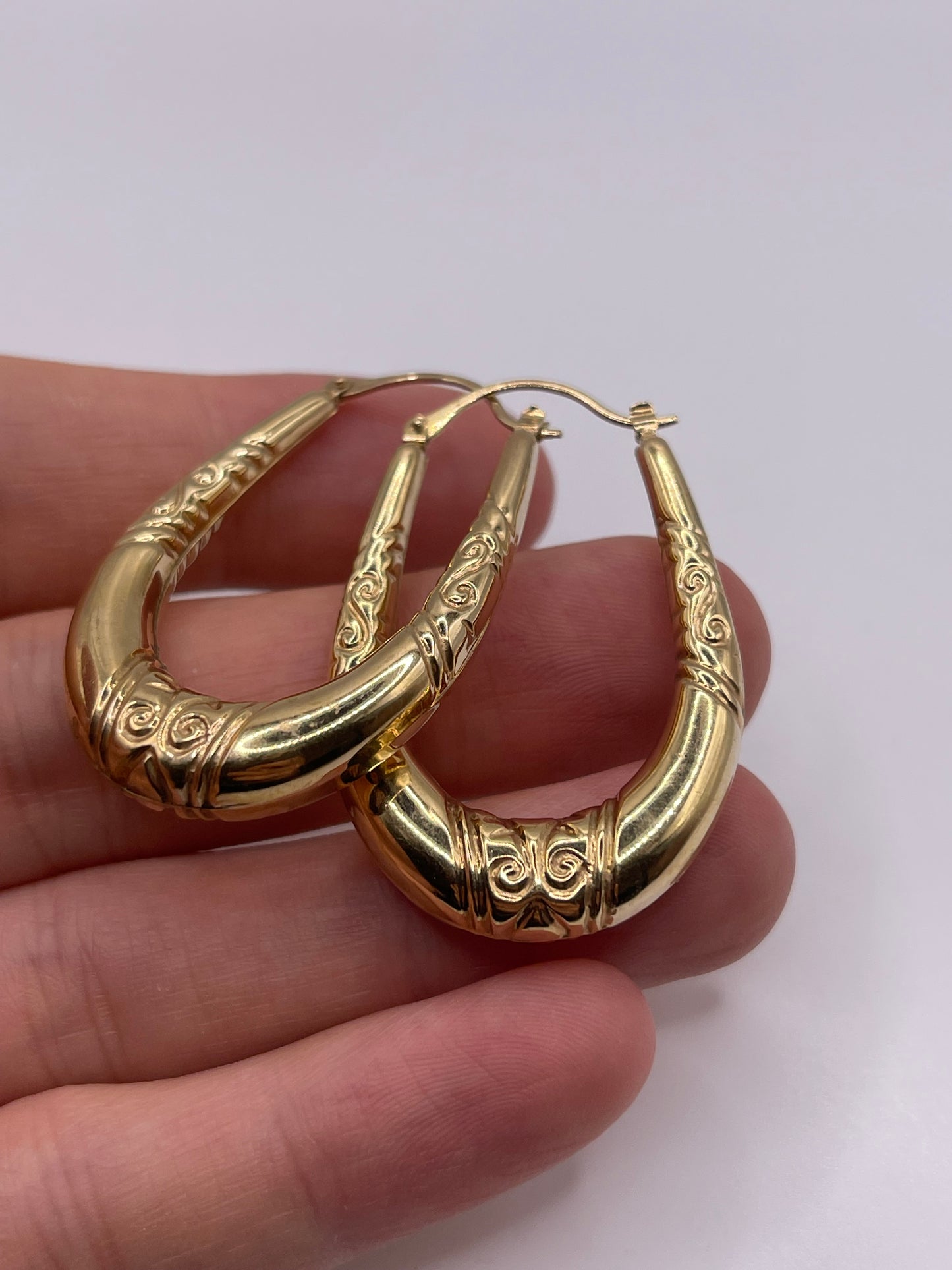 9ct gold creole earrings