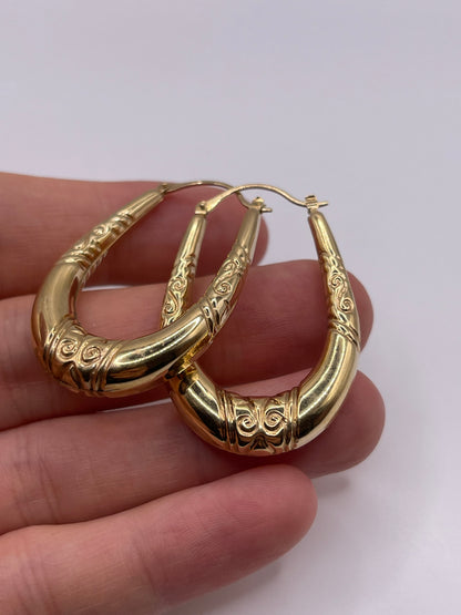 9ct gold creole earrings