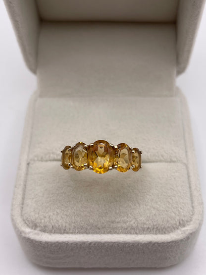 9ct gold citrine ring