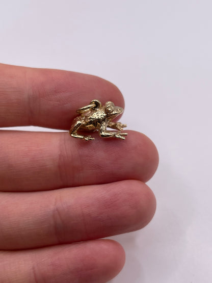 9ct gold frog charm