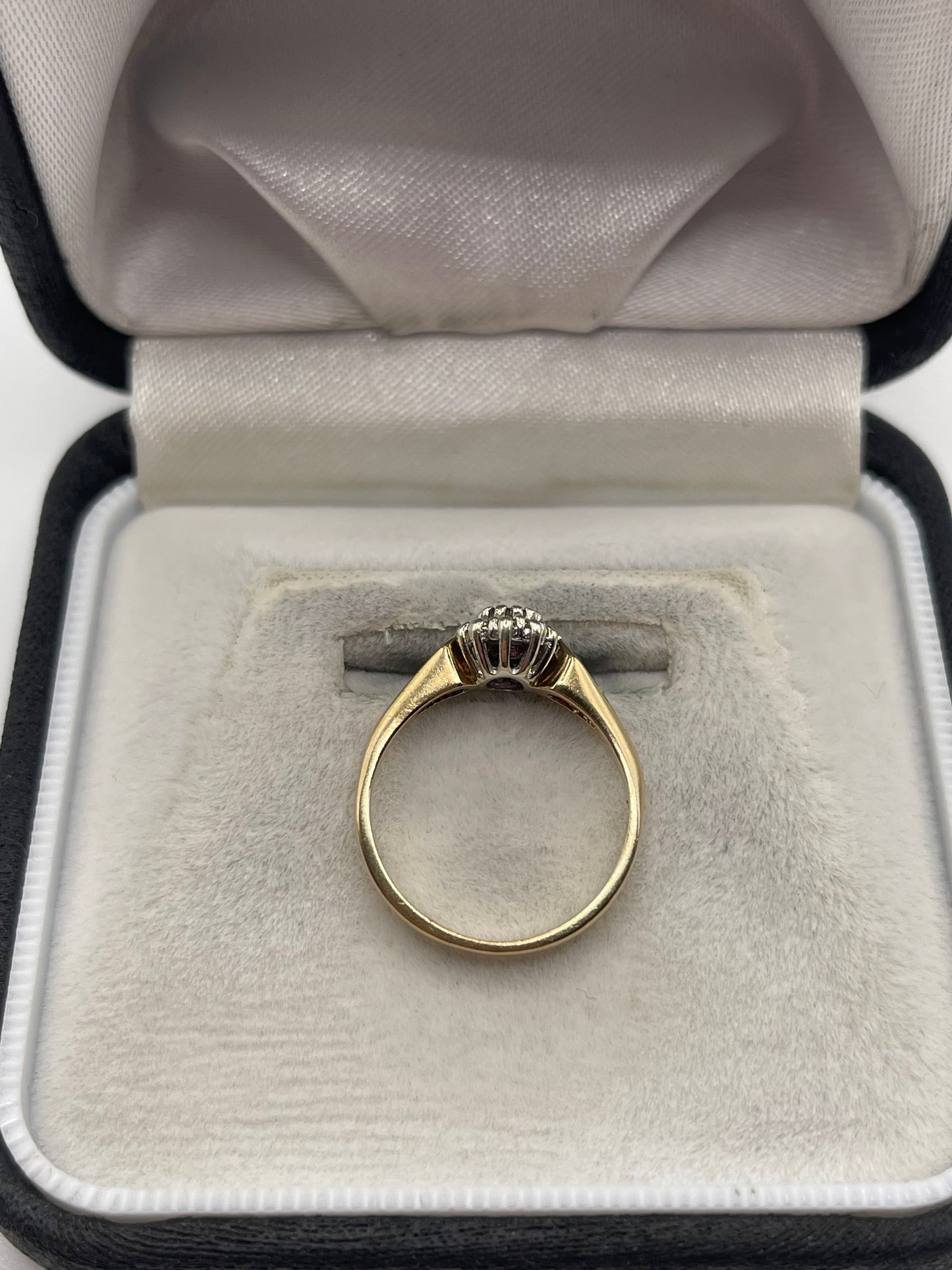 9ct gold ruby and diamond ring