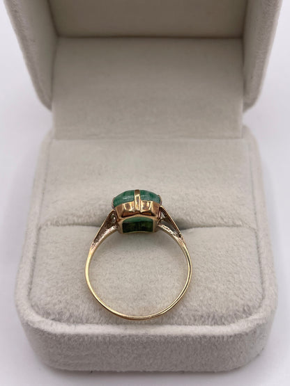 9ct gold agate ring