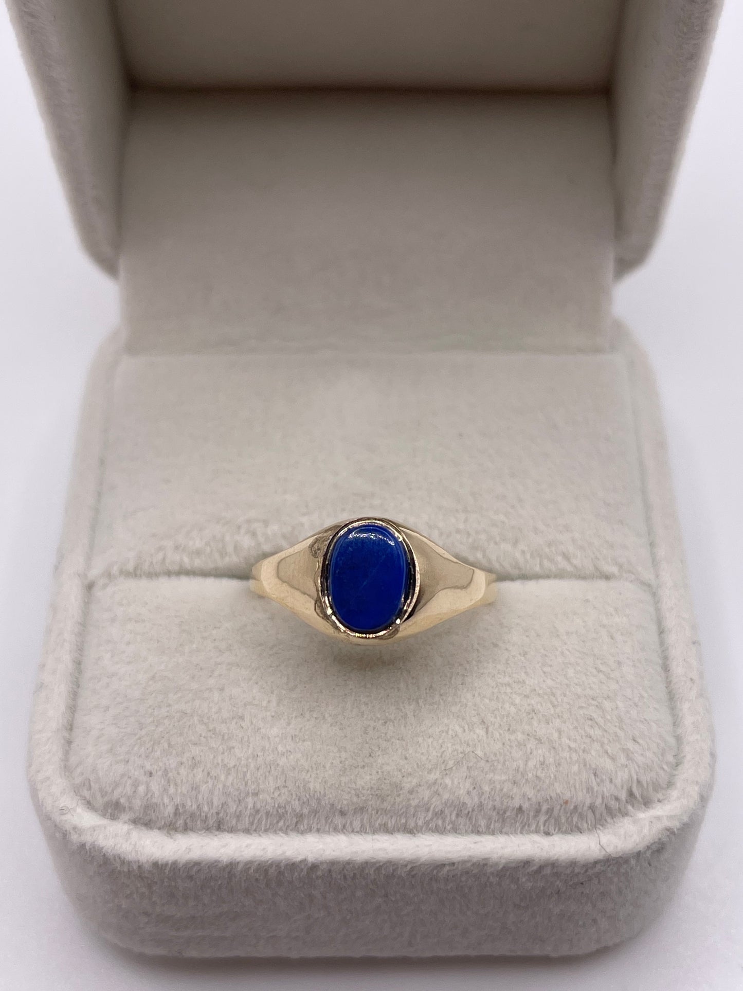 9ct gold lapis signet ring