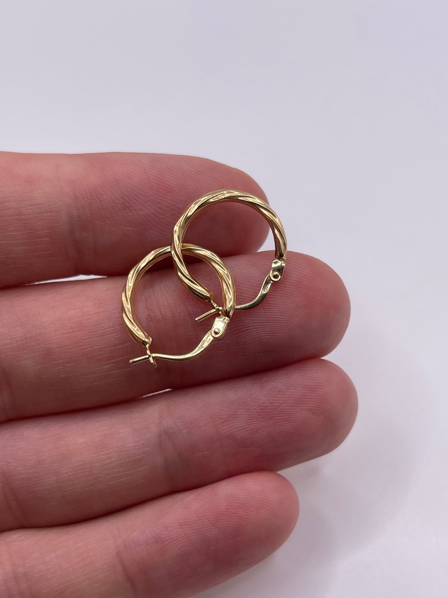 9ct gold creole earrings