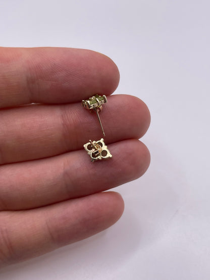 9ct gold quartz earrings