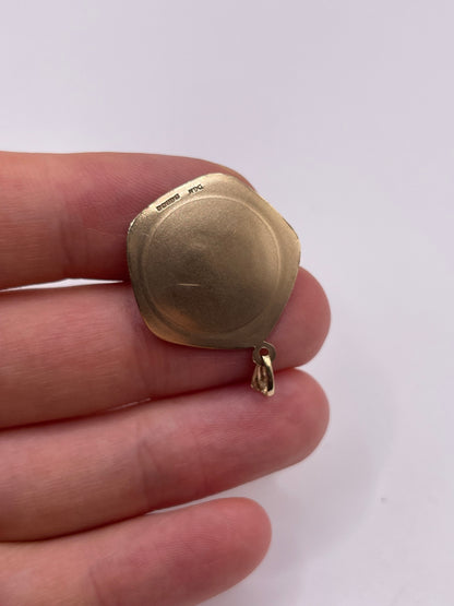 9ct gold st Christopher pendant