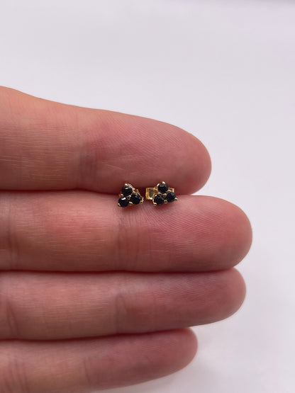 9ct gold sapphire earrings