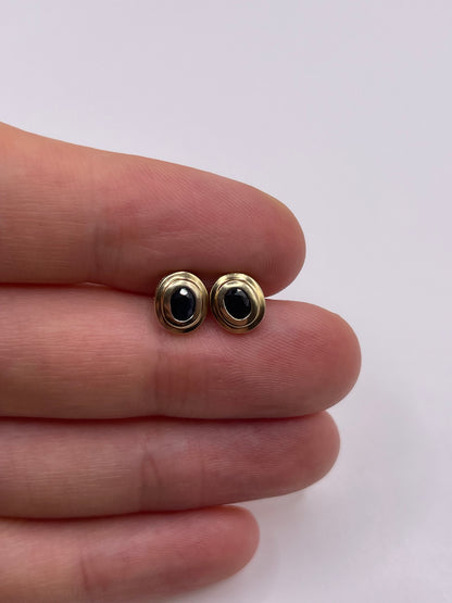 9ct gold sapphire earrings
