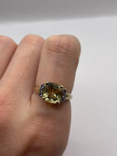 Load image into Gallery viewer, 9ct gold quartz and tanzanite ring
