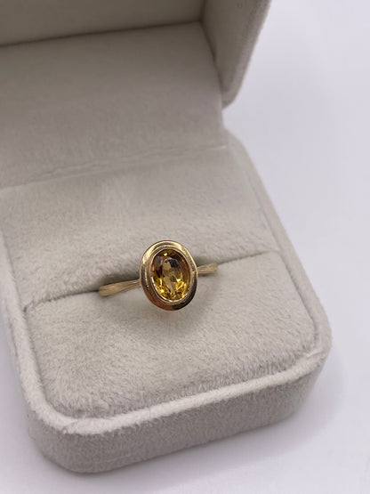 9ct gold citrine ring