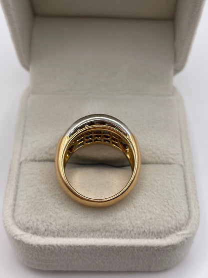 18ct gold 3.5ct diamond cluster ring