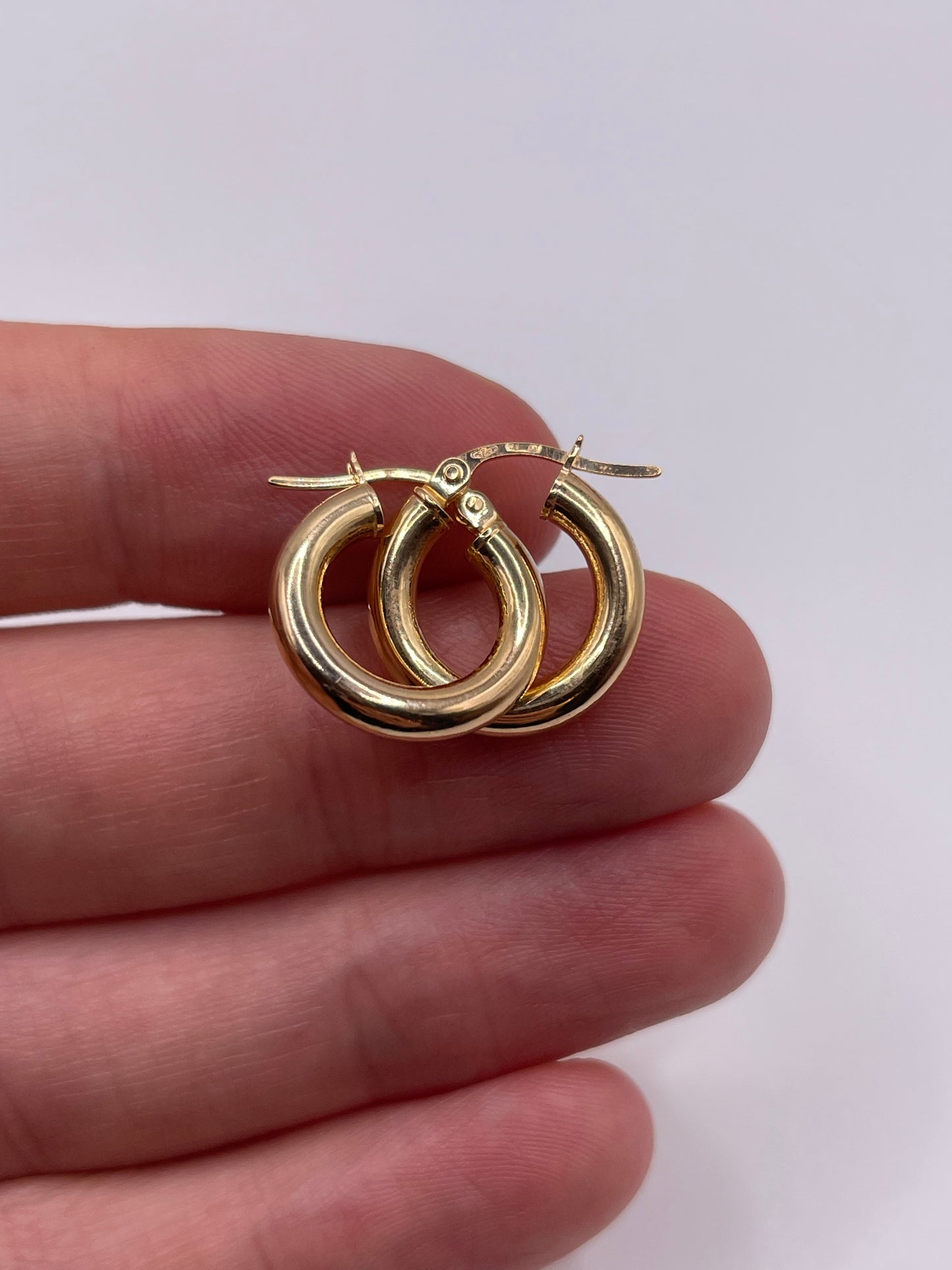 9ct gold creole earrings