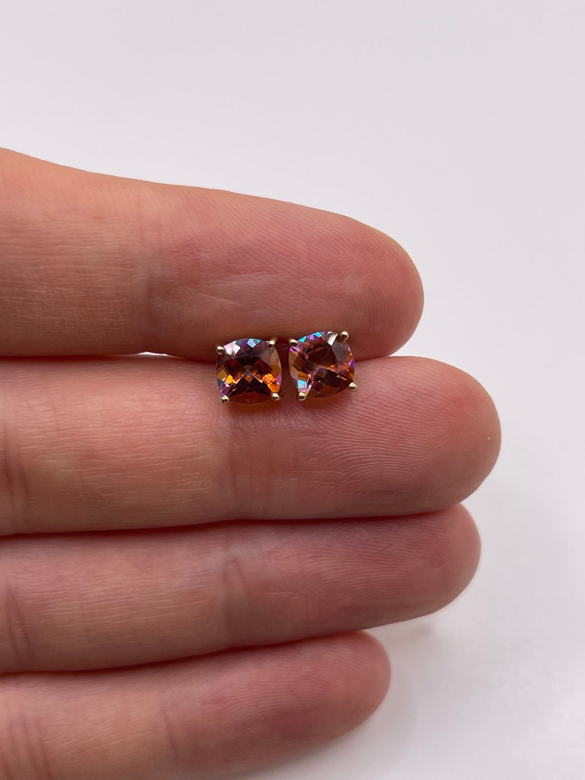 9ct gold topaz earrings