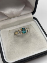 Load image into Gallery viewer, 9ct gold tourmaline and diamond ring
