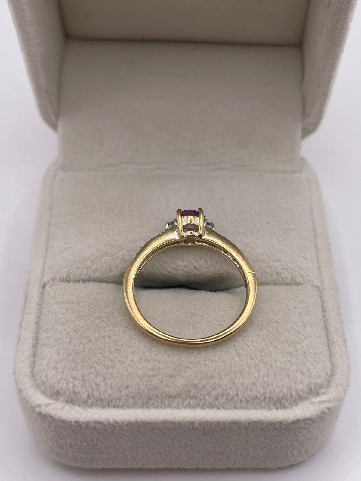 9ct gold sapphire and zircon ring