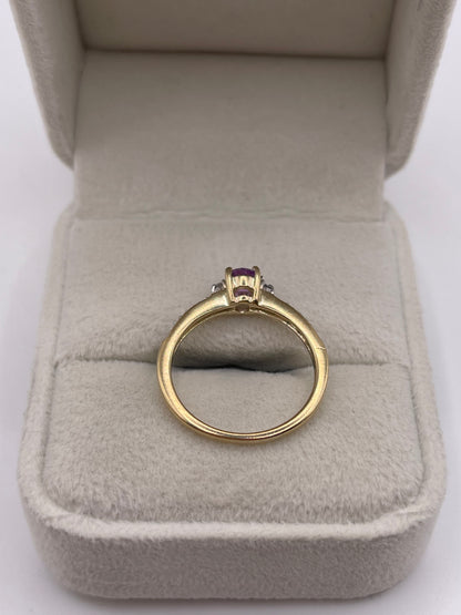 9ct gold sapphire and zircon ring