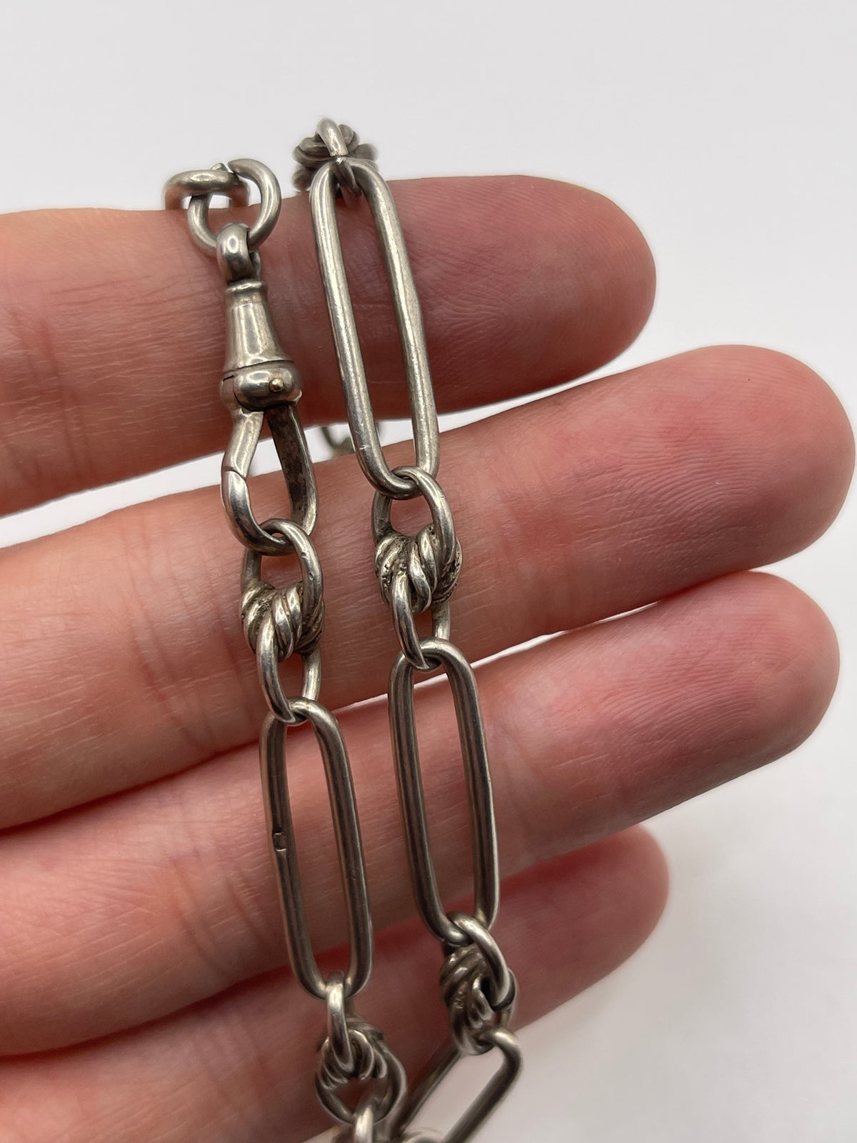 Antique silver Albert chain – Danjmt