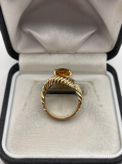 9ct gold citrine ring