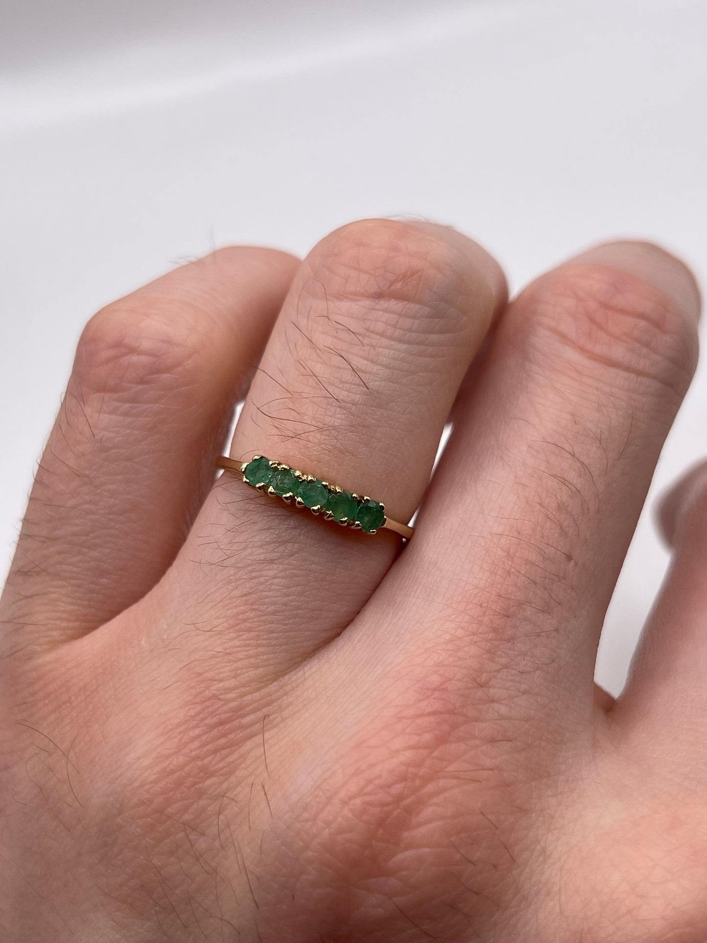9ct gold emerald ring