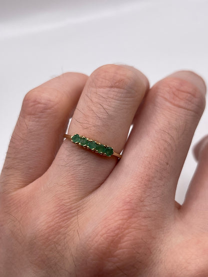 9ct gold emerald ring