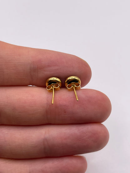 9ct gold onyx earrings
