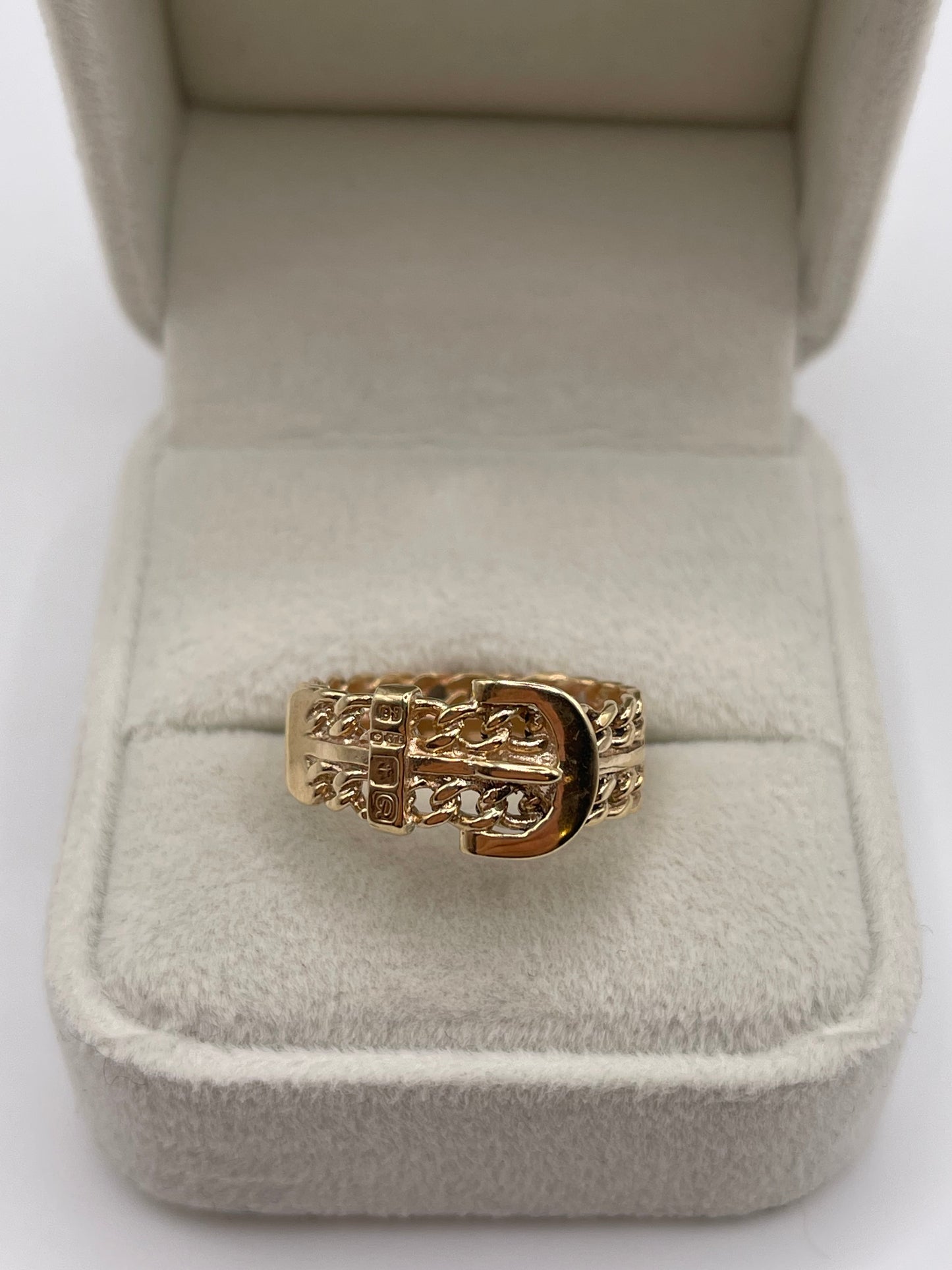 9ct gold buckle ring