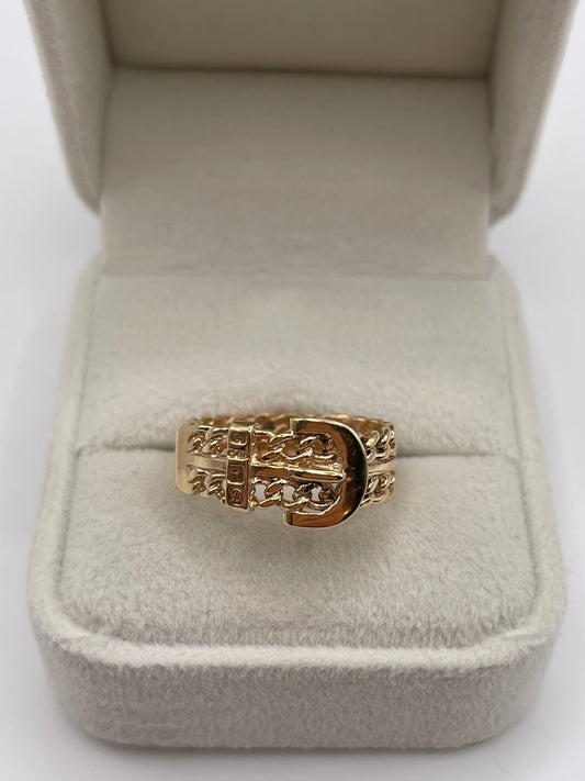 9ct gold buckle ring