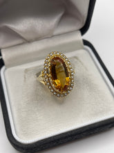 Load image into Gallery viewer, 9ct gold citrine and pearl ring

