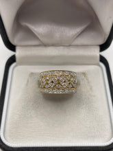 Load image into Gallery viewer, 9ct gold diamond cluster ring
