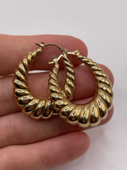 9ct gold creole earrings
