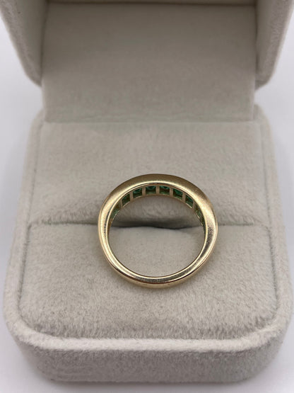 9ct gold emerald ring