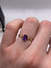 Load image into Gallery viewer, 9ct gold amethyst ring

