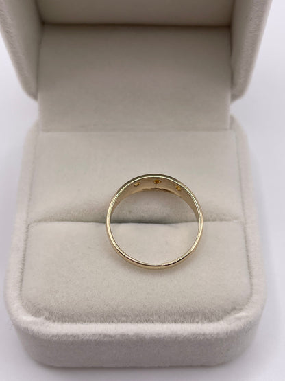 9ct gold citrine gypsy ring