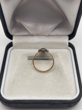 Load image into Gallery viewer, Antique silver and gold garnet ring
