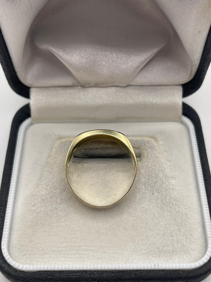 9ct gold diamond signet ring