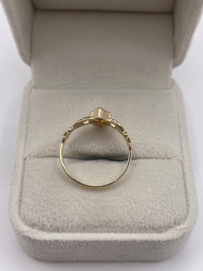 9ct gold citrine claddagh ring