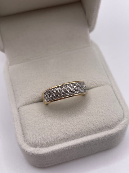 9ct gold diamond cluster ring