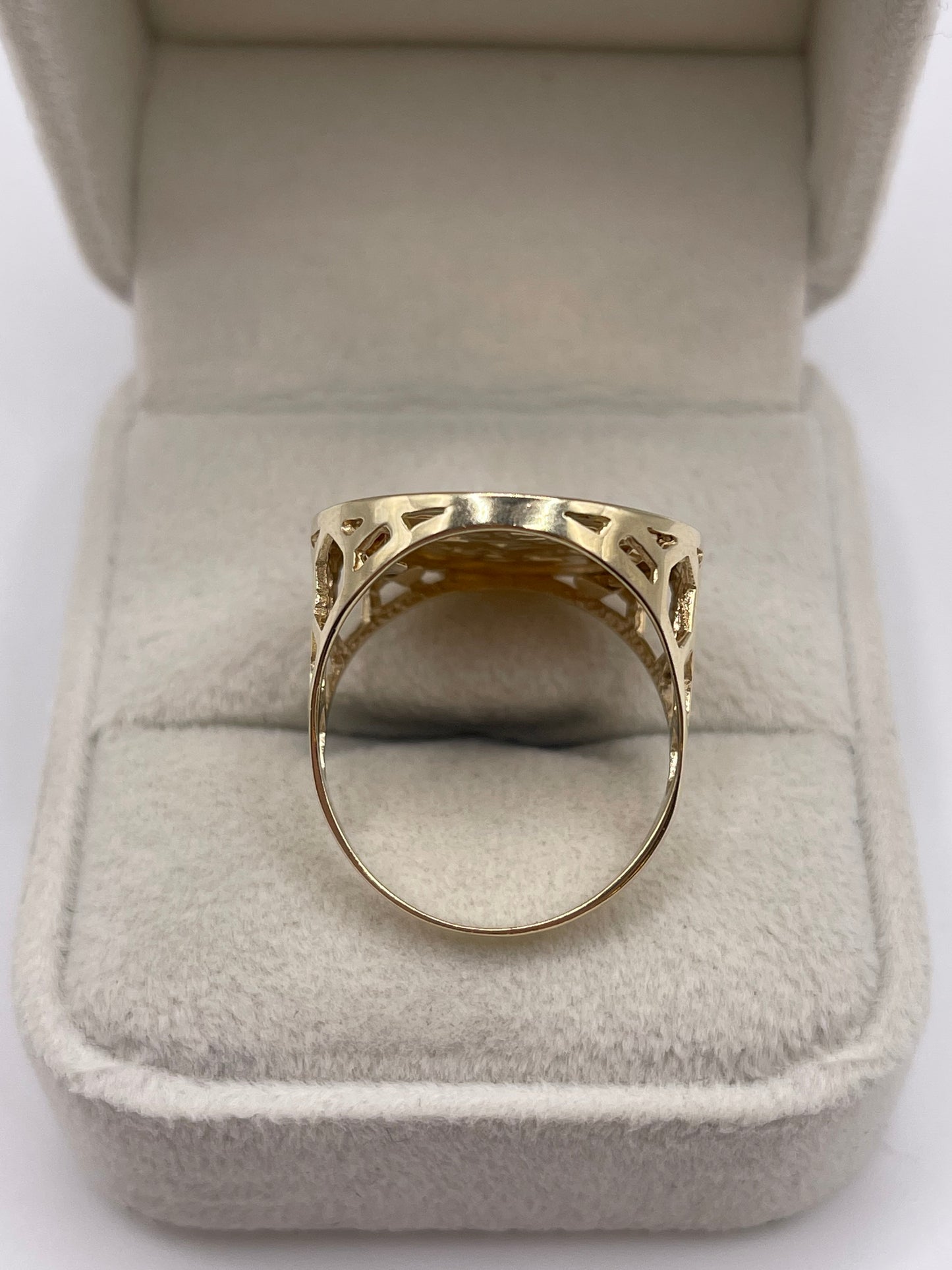 9ct gold St George medallion ring