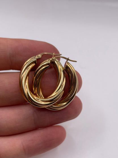 9ct gold Creole earrings