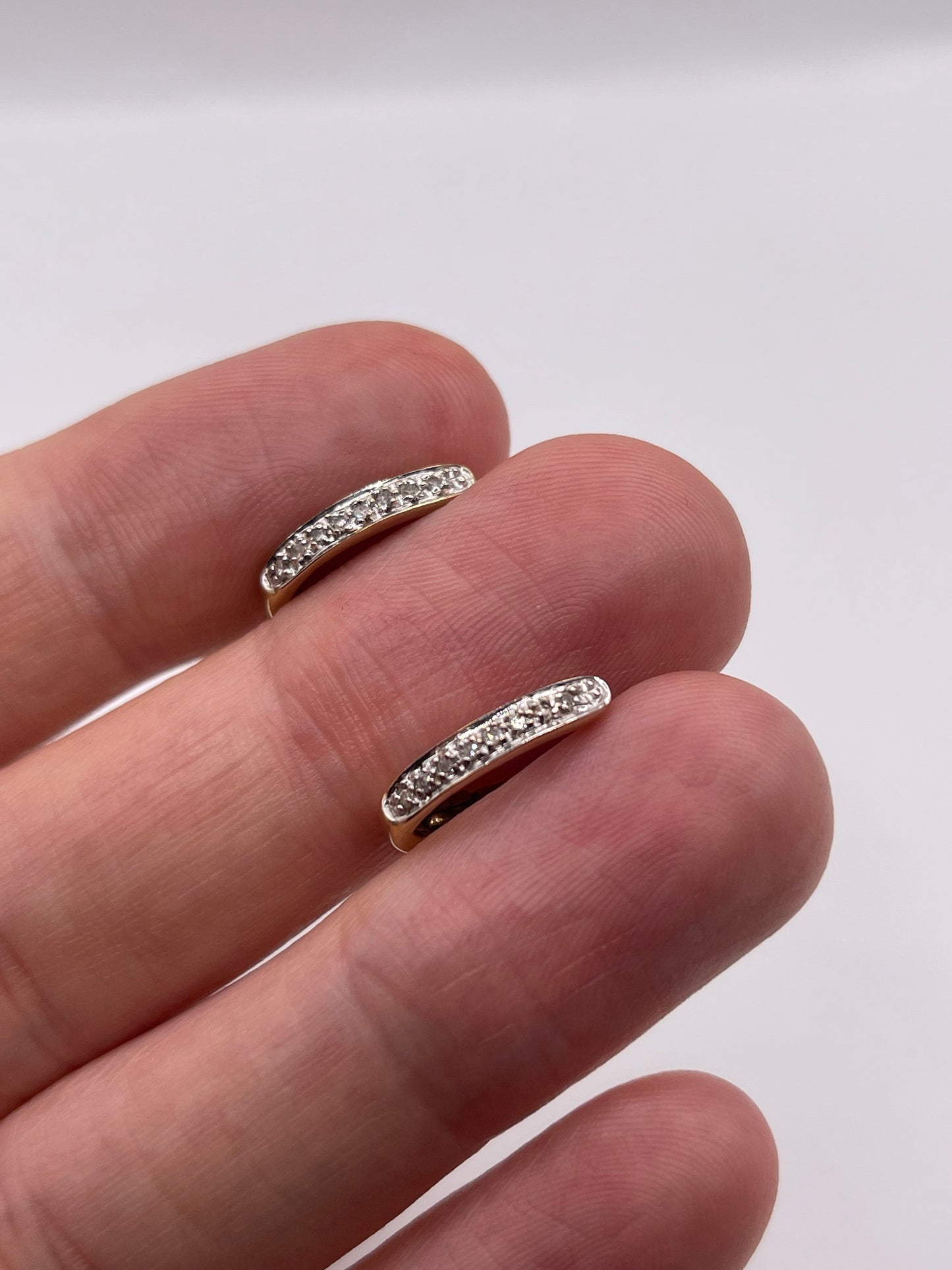 9ct gold diamond earrings