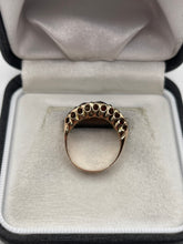 Load image into Gallery viewer, Antique 9ct rose gold garnet and paste ring
