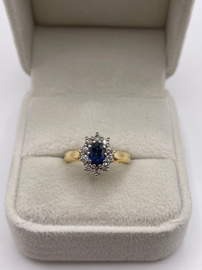 18ct gold sapphire and diamond ring