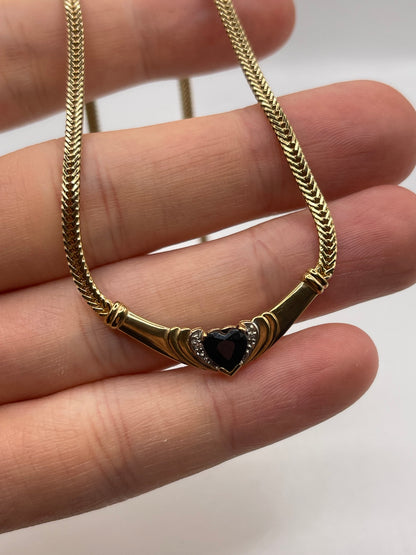 9ct gold sapphire and diamond necklace
