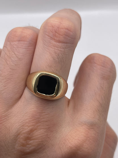 9ct gold onyx signet ring